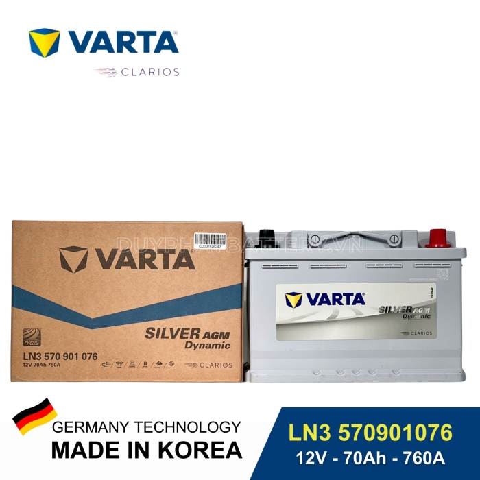Ắc quy Varta AGM LN3 (12V-70AH)